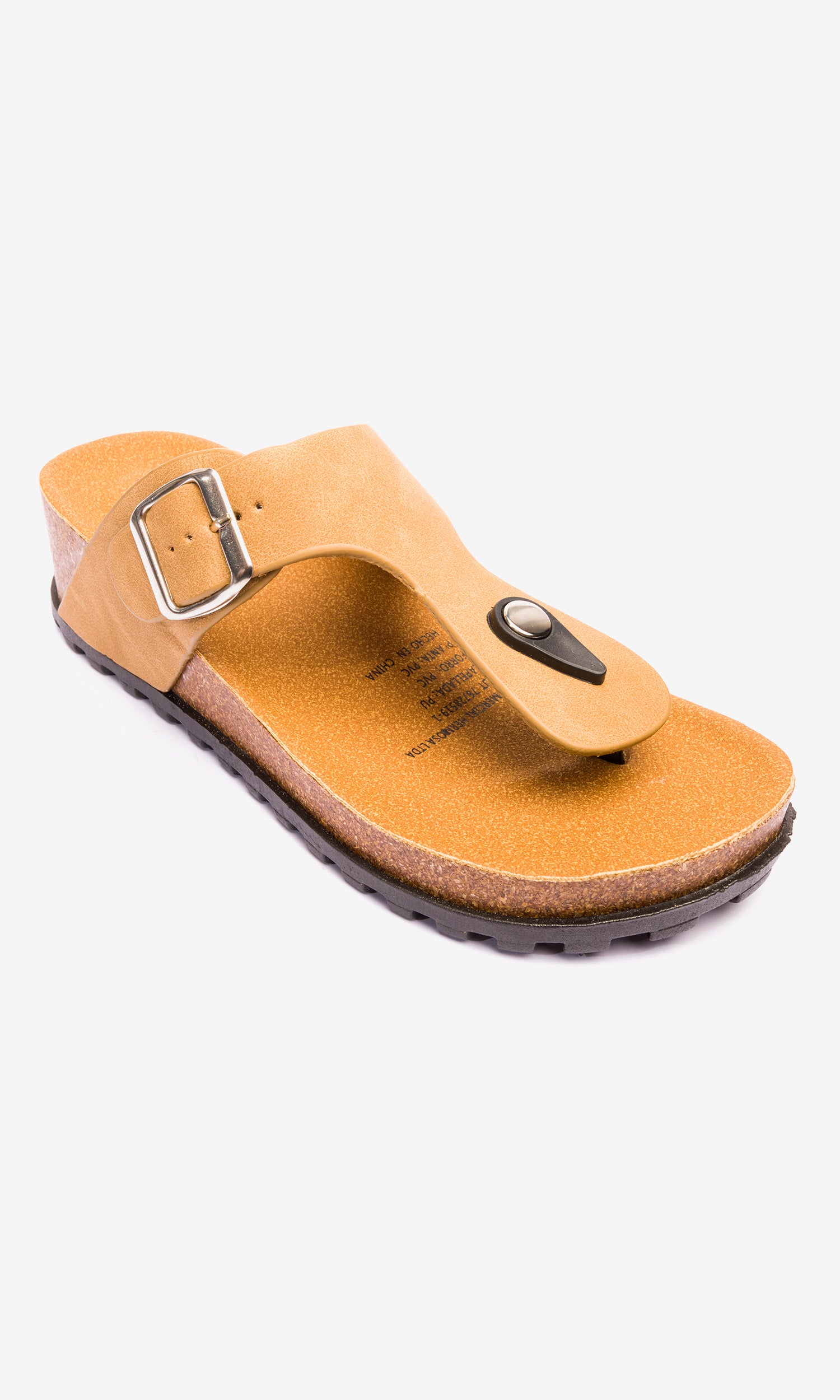 Sandalia Mujer Beige Razo Chancleta Chancleta